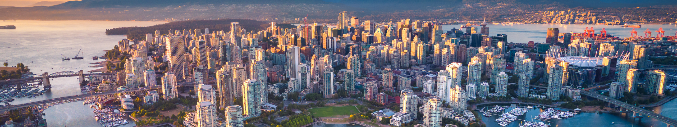 arial image of vancouver cityscape